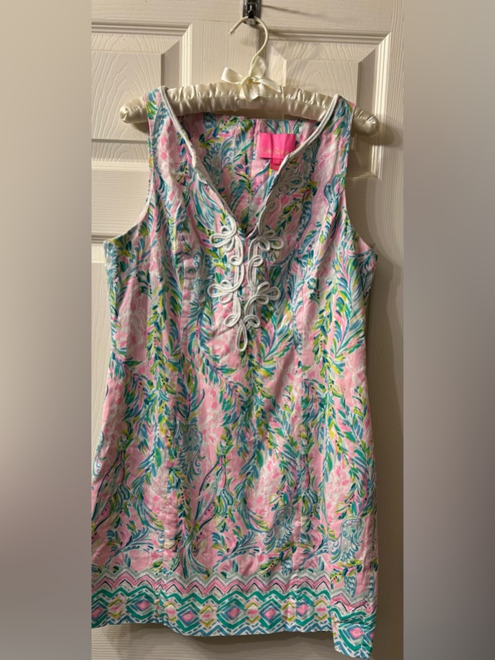 Lilly Pulitzer Pink Multicolor Floral Sleeveless Embellished Tunic